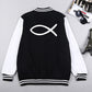 Herren / Damen Baseball Uniform fisch Mäntel Marke, Größe S-5XL