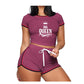 2-teilige Shorts-Sets für Damen-Outfits, kurzärmelige Trainingskleidung, Sportbekleidung für den Sommer