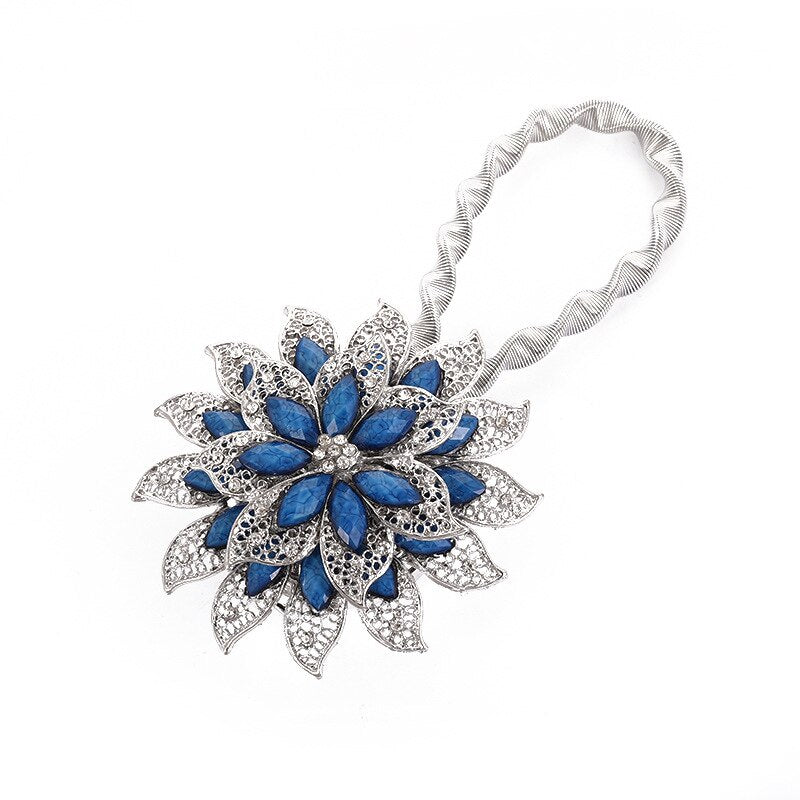 Bunte Vorhangschnalle, dehnbarer Frühling, magnetischer Vorhang-Clip, Vorhanghalter, kreativer Blumen-Riemen