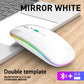 Wireless Mouse Bluetooth and 2.4GHz Dual Modes Rechargeable RGB Ergonomic Silent Click for PC iPad Laptop Cell Phone TV