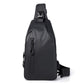 1 Herren-Umhängetasche mit großer Kapazität für Pendler mit USB-Aufladung, multifunktionale Brusttasche, modisch, einfach & leicht