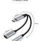 XIKCU 2 in 1 USB C to 3.5mm Headphone and Charger Adapter USB C PD 3.0 Port to Aux Audio Jack Fast Charging Dongle Cable Cord