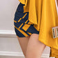 Asymmetrisch, Geometrisch Schulter Rüschen Party Kleid für Damen, Ärmellose Sexy Rüschen Mini Kleid