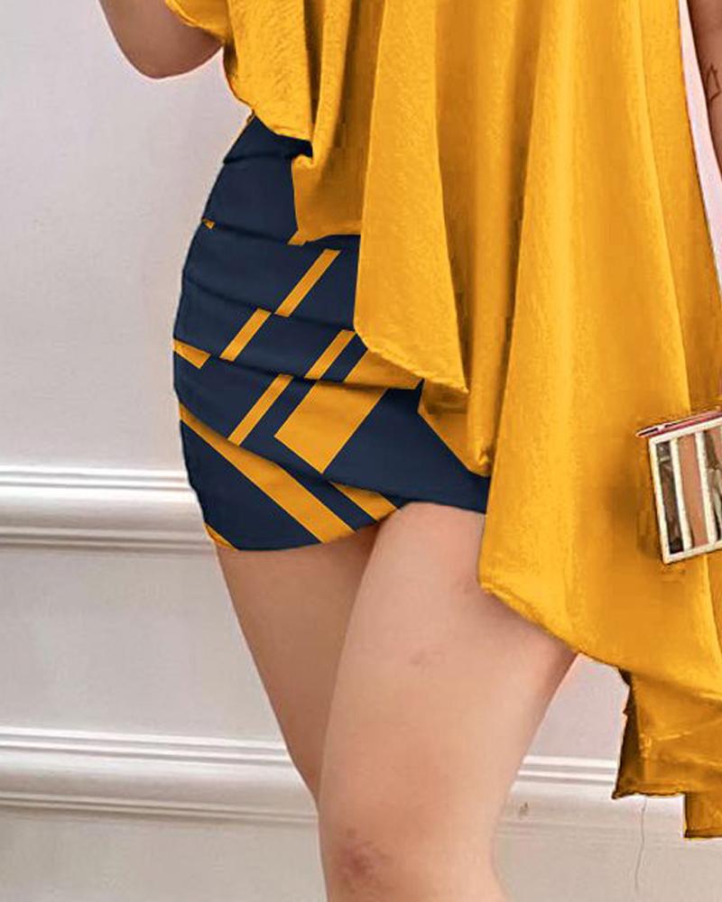 Asymmetrisch, Geometrisch Schulter Rüschen Party Kleid für Damen, Ärmellose Sexy Rüschen Mini Kleid