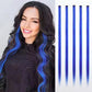 Synthetic 5Pcs Colored Hair Extensions Clip in Colorful Hair Extensions Rainbow Hair Extensions for Women Girls Hair Extensions
