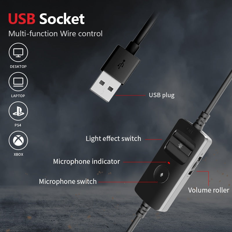 Edifier G2II Gaming-Headset, Gamer-Kopfhörer, kabelgebundenes Headset, 50-mm-Treiber, 7.1-Surround-Sound, RGB-Licht, Mikrofon mit Geräuschunterdrückung