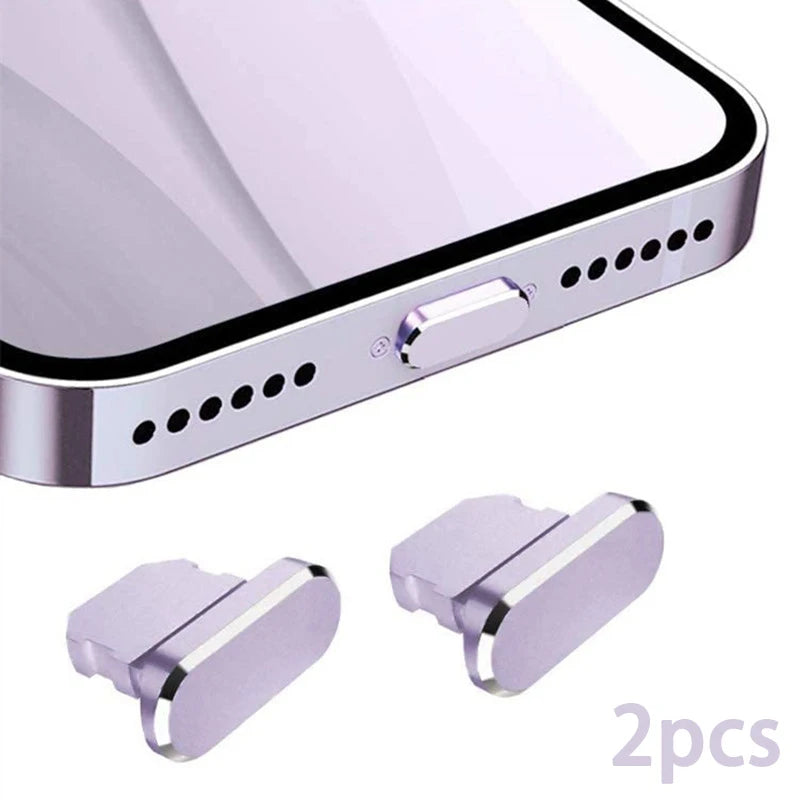 1-20pcs Metal Anti Dust Plugs Charger Dock Plug for IPhone 14 13 12 Pro Max IPad AirPods Apple Series Lightning Port Cap Covers