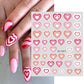 1PCS 3D Nagelzubehör, Maniküre-Nagelteile, Nageldekoration mit Liebes-Herz Aufkleber