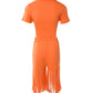 Damen 2-teiliger Kleidungsanzug, einfarbig, kurzärmelig, Shorts-Set mit Quastenbesatz und hoher Taille