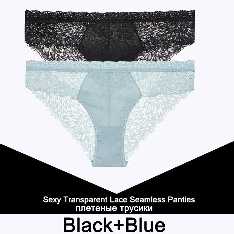 2 Teile/satz Nahtlose Unterwäsche Spitze Höschen für Damen, Sexy Dessous, Weibliche Unterhose Floral Spitze