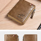 Mens Wallet Leather Business Card Holder Zipper Purse Luxury Wallets for Men RFID Protection Purses Carteira Masculina Luxury