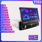Hizpo Android 12 Universal 1din Autoradio, CarPlay GPS Navigation, Multimedia Player 1 Din Stereo 7 Zoll manuell einziehbarer Bildschirm