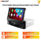 Hizpo Android 12 Universal 1din Autoradio, CarPlay GPS Navigation, Multimedia Player 1 Din Stereo 7 Zoll manuell einziehbarer Bildschirm