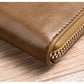 Mens Wallet Leather Business Card Holder Zipper Purse Luxury Wallets for Men RFID Protection Purses Carteira Masculina Luxury