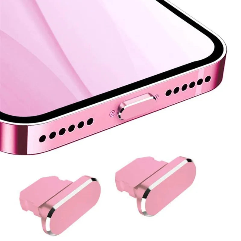 1-20pcs Metal Anti Dust Plugs Charger Dock Plug for IPhone 14 13 12 Pro Max IPad AirPods Apple Series Lightning Port Cap Covers
