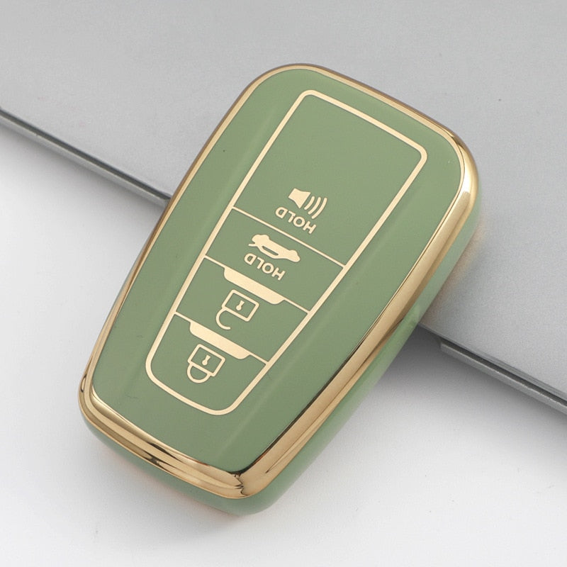 Auto-Fernschlüsselhülle für 2018–2022 Toyota RAV4, Camry, Corolla, Avalon, C-HR, Prius, GT86, Highlander 4 Tasten Keyless Shell