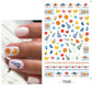 1PCS 3D Nagelzubehör, Maniküre-Nagelteile, Nageldekoration mit Liebes-Herz Aufkleber