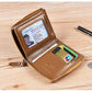 Mens Wallet Leather Business Card Holder Zipper Purse Luxury Wallets for Men RFID Protection Purses Carteira Masculina Luxury