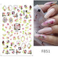 1PCS 3D Nagelzubehör, Maniküre-Nagelteile, Nageldekoration mit Liebes-Herz Aufkleber