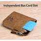 Mens Wallet Leather Business Card Holder Zipper Purse Luxury Wallets for Men RFID Protection Purses Carteira Masculina Luxury