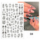 1PCS 3D Nagelzubehör, Maniküre-Nagelteile, Nageldekoration mit Liebes-Herz Aufkleber