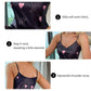 Seidensatin-Pyjama-Set für Damen, zweiteilige Nachtwäsche, sexy ärmellose Nachtwäsche, weicher V-Ausschnitt