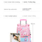 Children's Fashion Cartoon School Bags with 6 Wheels Trolley Backpack Teenagers Girls Rolling Backpack Students Kids Backpack