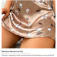Women's Sleepdress Satin Floral Print Nightdress Comfortable Spaghetti Strap Sleepwear Dress Luxurious Satin Slip Nightdress