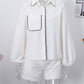 Elegante Sommer Patchwork Leinen Shorts-Sets, Zwei Stücke Mode Laterne Hülse, Beiläufige lose Shirts Shorts