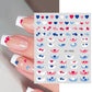 1PCS 3D Nagelzubehör, Maniküre-Nagelteile, Nageldekoration mit Liebes-Herz Aufkleber