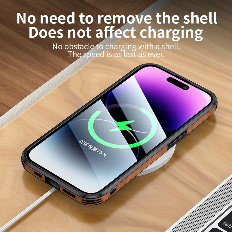 Luxus Hirsch Leder Telefon Fall Für iPhone 14, 13, 12 Pro Max Objektivglas Stoßfest Silikon Handy Abdeckung