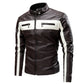Herren Lederjacke, 2023 Mode Biker Jacke