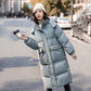 Daunengepolsterte Jacke für Damen im Winter 2023 im neuen Stil, koreanischer, lockerer mit Baumwolle gefütterter Mantel