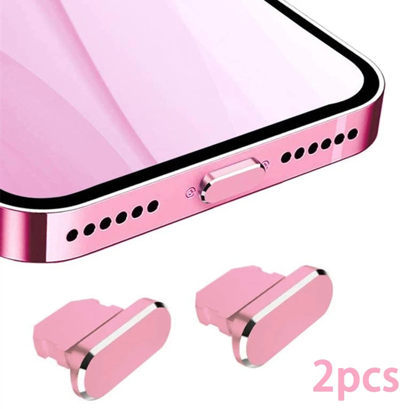 1-20pcs Metal Anti Dust Plugs Charger Dock Plug for IPhone 14 13 12 Pro Max IPad AirPods Apple Series Lightning Port Cap Covers