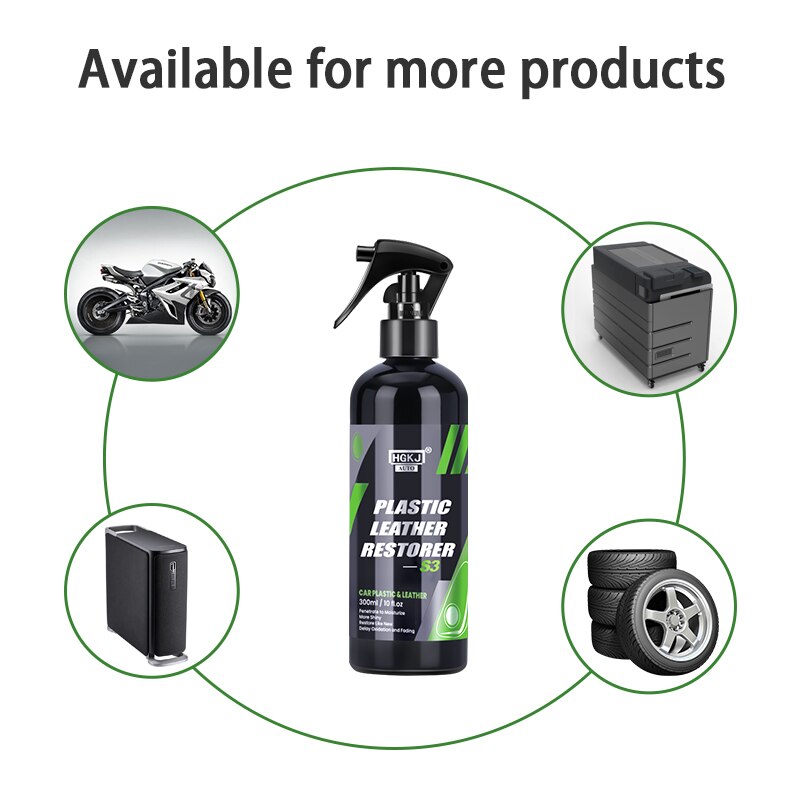300 ml Kunststoff- und Lederrenovator, Autoinnenreiniger für die Fahrzeugaufbereitung und Restaurierung