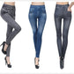 Push-Up Nahtlose Hohe Taille Warme Jeans Leggings für Herbst und Winter, Elastische Samt Jeggings Hosen