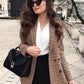 Zweireiher Business Blazer-Mantel für Damen,  Mode für Herbst / Frühling, Mantel für Bürodamen