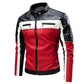 Herren Lederjacke, 2023 Mode Biker Jacke