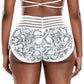 Tier Gedruckt Damen  Fitness Shorts,  Atmungsaktive weibliche Jogging Kleidung