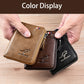 Mens Wallet Leather Business Card Holder Zipper Purse Luxury Wallets for Men RFID Protection Purses Carteira Masculina Luxury