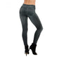 Push-Up Nahtlose Hohe Taille Warme Jeans Leggings für Herbst und Winter, Elastische Samt Jeggings Hosen