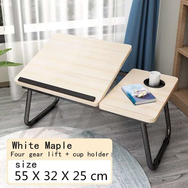 Laptop-Tisch, einfacher Computertisch mit Ventilator für Bett, Sofa, zusammenklappbarer, verstellbarer Laptop-Schreibtisch auf dem Bett