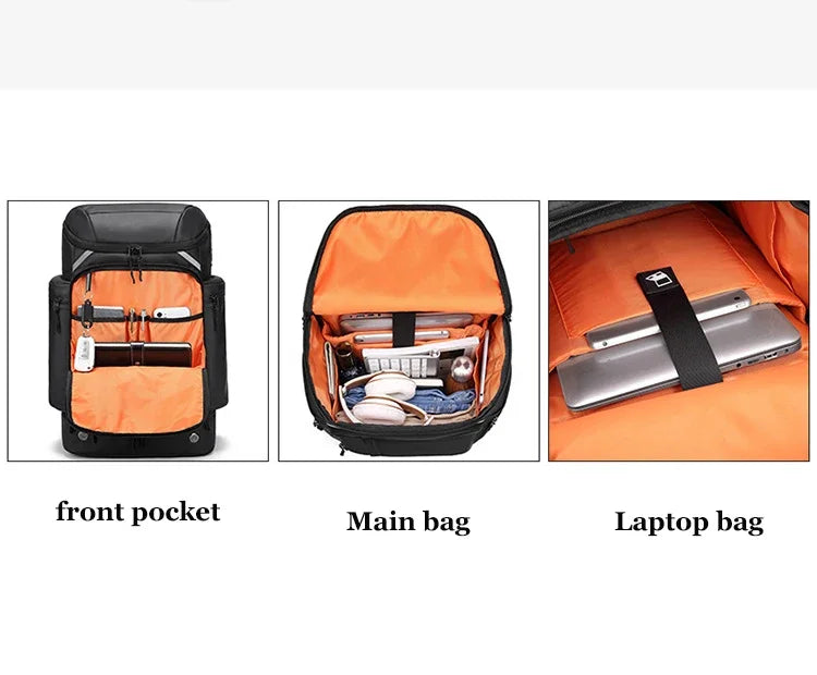 Men travel backpack large capacity trekking Backpack Business 17 Inch Laptop Backpack 50L Hiking Backpack With shoe bag ﻿