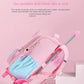 Children's Fashion Cartoon School Bags with 6 Wheels Trolley Backpack Teenagers Girls Rolling Backpack Students Kids Backpack