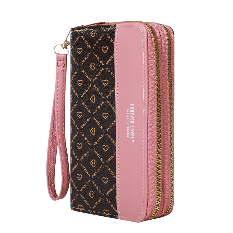 Classic Wallet, Large Capacity Clutch Purse With Zipper, Card Holder With 8 Slots And Multiple Compartments, Elegant Hand Clutch