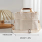Simple canvas bag for office workers to carry lunch boxes; pure color versatile crossbody bag with large capacity.