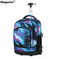 Men Trolley Backpack Rolling Luggage Suitcase Large Capacity Children Boys Backpacks with Wheels Girls Waterproof School Bag