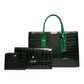 Luxus Damen Ledertaschen, Designer Krokodil Muster Schulter Tasche