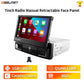 Hizpo Android 12 Universal 1din Autoradio, CarPlay GPS Navigation, Multimedia Player 1 Din Stereo 7 Zoll manuell einziehbarer Bildschirm