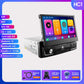 Hizpo Android 12 Universal 1din Autoradio, CarPlay GPS Navigation, Multimedia Player 1 Din Stereo 7 Zoll manuell einziehbarer Bildschirm